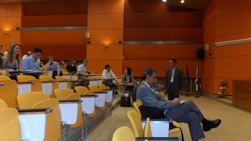 The audience during a question interval between presentations 
